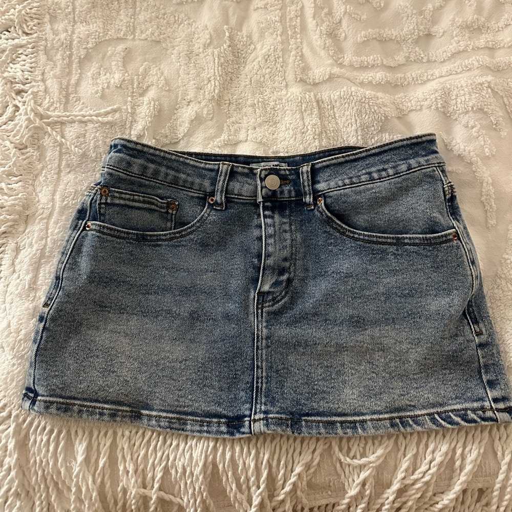 Fashion Nova Blue Denim Mini Skirt